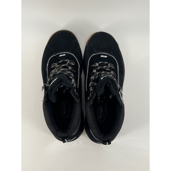 Ryka Terrain Boot Black Suede Leather Ankle Hiking Boots Women's Size 7M - Picture 2 of 6